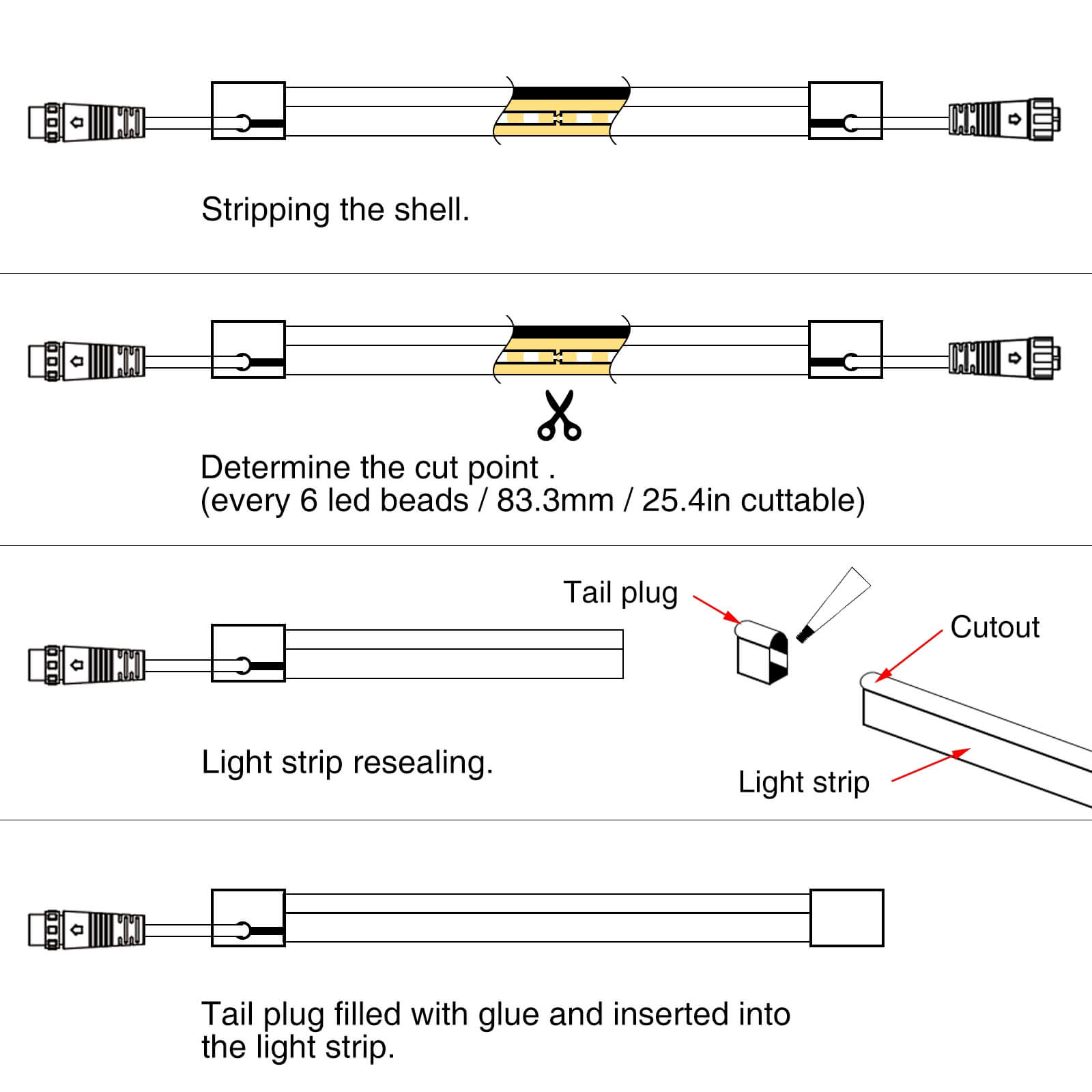 garden path lights cut and reseal instruction from PaneraLux
