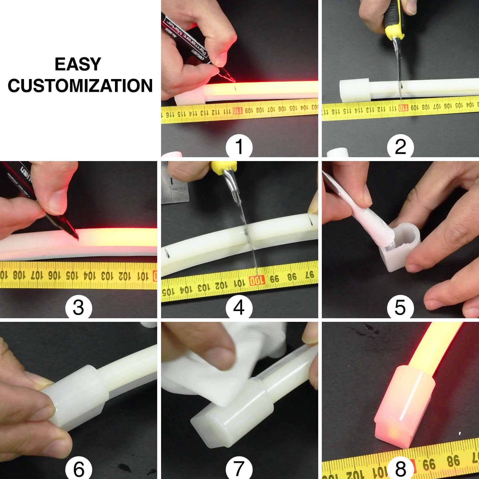 outdoor pathway led strip lights for outside tail plug installation method from PaneraLux